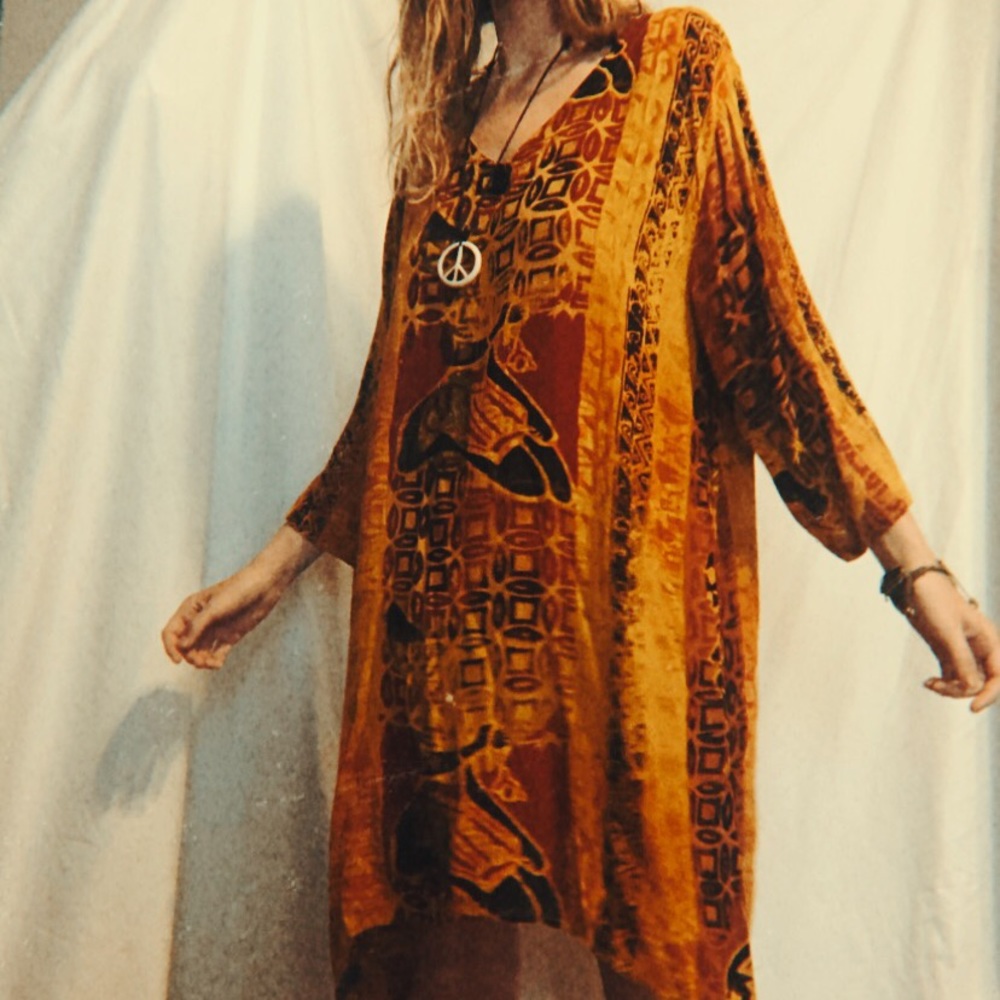 vintage boho tunic🧡💛❤️🖤 - Picture 3 of 3